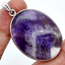 Natural Chevron Amethyst 925 Sterling Silver Pendant Jewelry P-1001