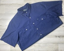 Polo Ralph Lauren Shirt Blue Chambray Short Sleeve Button Up Men  s Size: XL EUC 