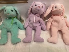 Lot Of 3 Ty Beanie Babies. Easter Bunnies Floppy, Hippity, and Hoppity.