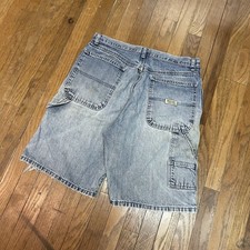 Vintage Y2k Wrangler Carpenter Jean Shorts 32 Distressed Faded Skater