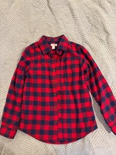 Kids boys Cat Jack button down plaid flannel medium 8/10