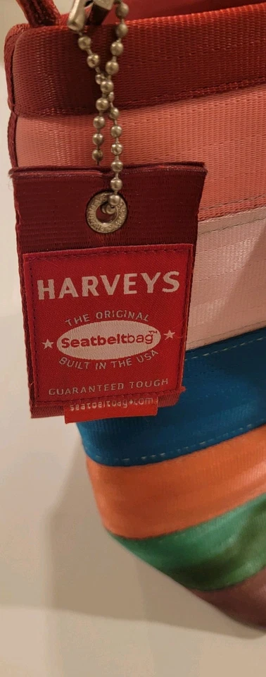 Harveys 大号船托特包 - 粉色衬里 - 罕见 HTF 原装 二手  — 第 2/4 张图片