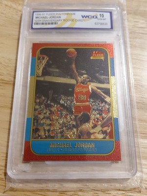 ゆ*様 【訳アリ特価】Made in USA・ヴィンテージ・ショット・ダブルライ MICHAEL JORDAN 1996-97 Fleer Polychrome 10TH ANNIV WCG 10 GEM MINT
