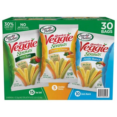 Sensible Portions Garden Veggie Straw Variety Pack 30 pk FREE SHIPPING