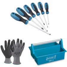 Hazet SET 810/6 Schraubendrehersatz 190 L-1 Tragekasten 1987-4 Arbeitshandschuhe