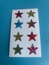 Hambly Prismatic Colorful Stars Half Sticker Strip