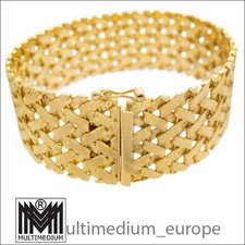 Vintage costume jewelry carpet bracelet metal gold plated bracelet metal gilt