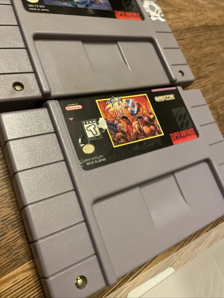 Final Fight 1-3 SNES (Super Nintendo 1995) Подлинная Игровая Карта Протестировано 3 Игры Лот - Изображение 4 из 4