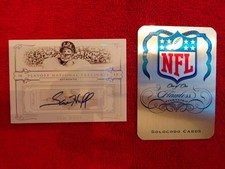 Sam Huff 2007 Playoff National Treasures Auto #'d 50/50 Giants Redskins HOF WVU