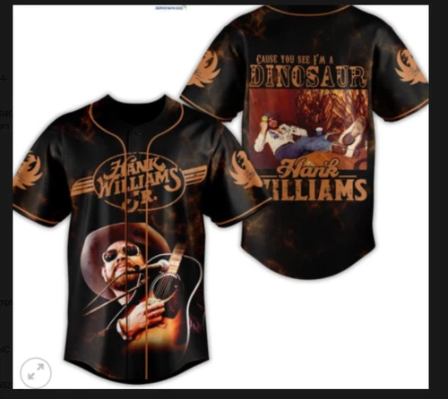 Hank Williams JR Cause You See Baseball Jersey