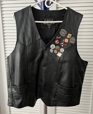 Men s LEATHER Gallery Black Biker Motorcycle ...