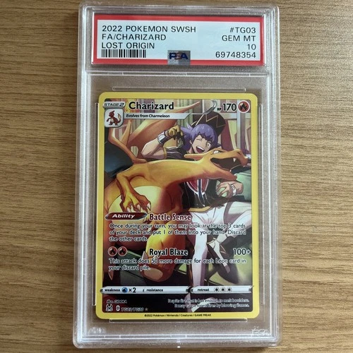 2022 Pokemon SWSH Charizard FA Lost Origin TG03 PSA 10!