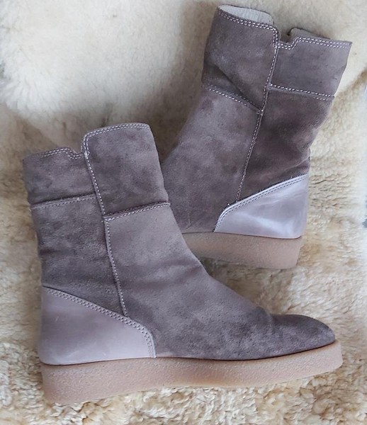 Women Marc O'Polo Boots Grey Suede 40