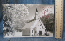 GLITTER CHRISTMAS JOY CHURCH Day Spring Christmas Greeting Card New Envelope M84
