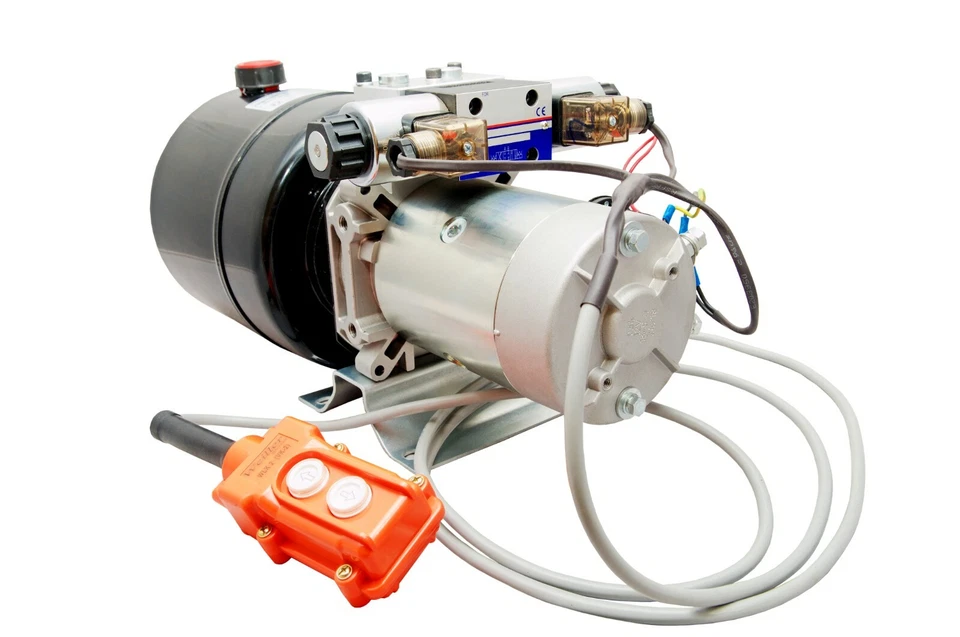 12V DC Double Acting Hydraulic Power Unit 6 Quart steel tank with Remote Control - Image 4 of 4