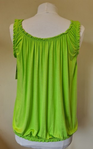 Made In Italy Vest Top Bubble hem stretch Jersey elasticated One Size UK 8-16 - Picture 56 of 68