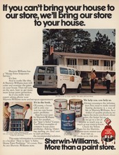 1972 Sherwin Williams Paint: Cant Bring House to Store Vintage Print Ad