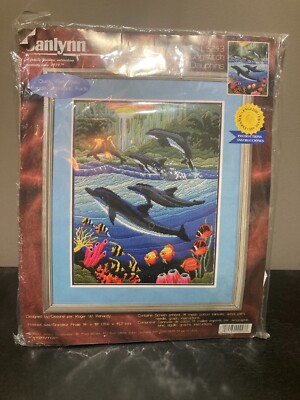 Janlynn 2000 ''Dolphins'' Counted Cross Stitch Kit #LS243 - New in Package