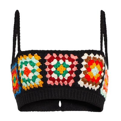 Rare Alanui Positive Vibes Bohemian Crochet top EUC Size Medium