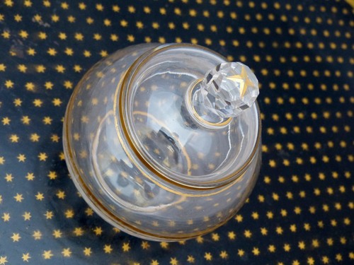 BACCARAT- ANTIQUE SET NIGHT SERVICE 19TH French Blowned Crystal Gilded 5 pieces - Picture 6 of 12