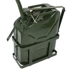 Sturdy Jerry Can with Holder 20L Liter 5 Gallons - Steel Tank Gasoline