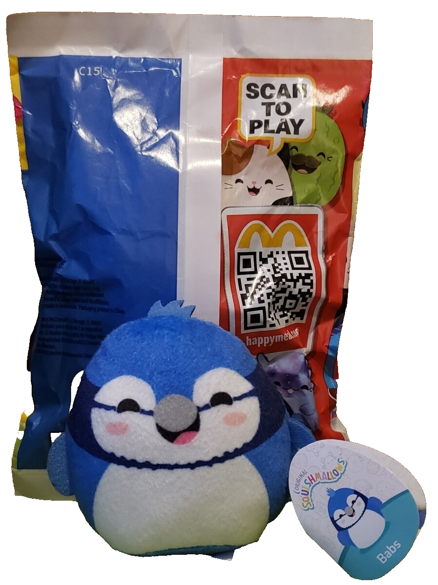 ひよこ様サイズ1￼ Blue McDonald's Squishmallows Happy Meal Babs, Plush Toy, NEW Blue Jay