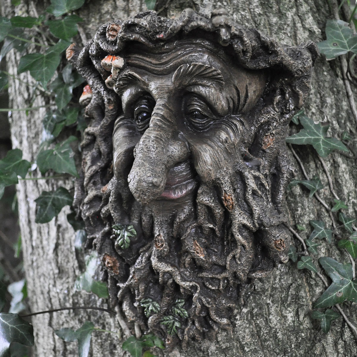 Man Of Forest GreenMan Tree Face Leaf Plaque Wall Garden Ornament LOTR 39676