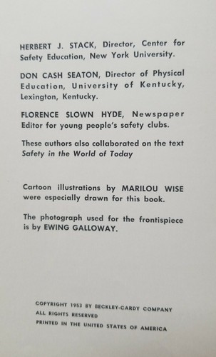 1953 SAFETY CHALLENGES YOU by Herbert Stack, Don Seaton & Florence Hyde ~ HB 1st - Imagen 3 de 11