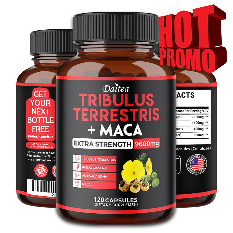 Tribulus Terrestris Plus Maca Aumenta Deseo, Resistencia y Músculo 120 Cápsulas