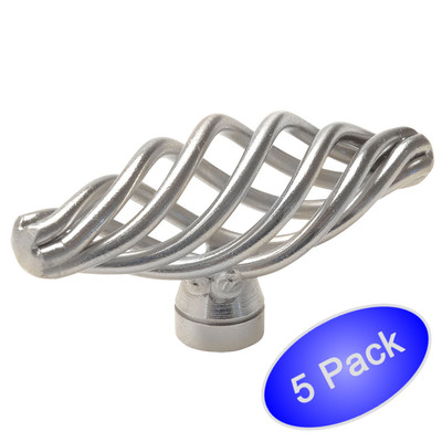 *5 Pack* Cosmas Cabinet Hardware Satin Nickel Birdcage Cabinet Knobs #9991SN