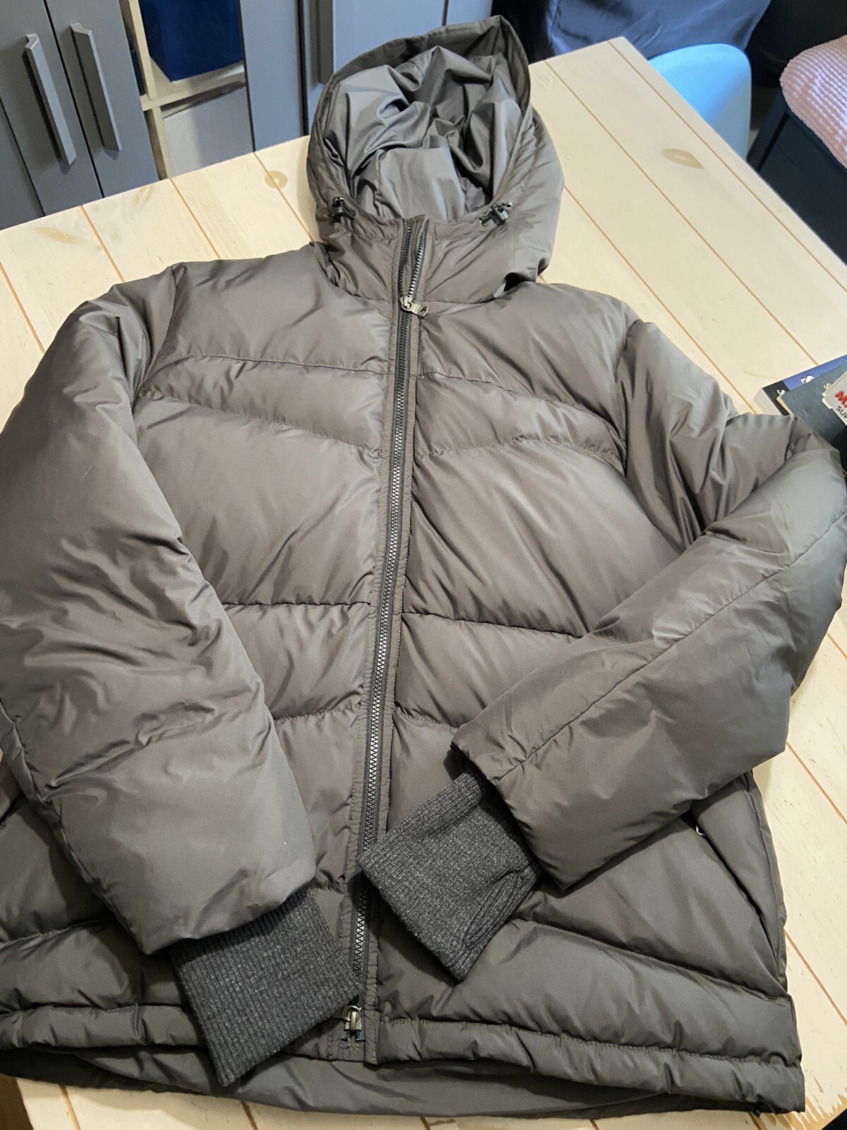 Banana Republic Mens Down Hooded Puffer 