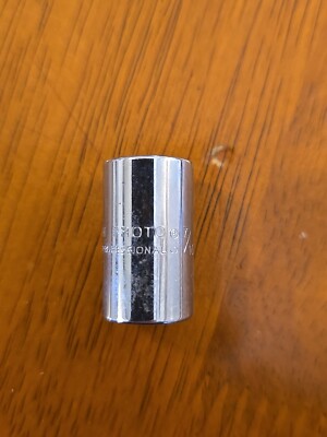 Vintage PROTO 7/16'' Socket 6 point 3/8'' Drive 5214H USA.  R55
