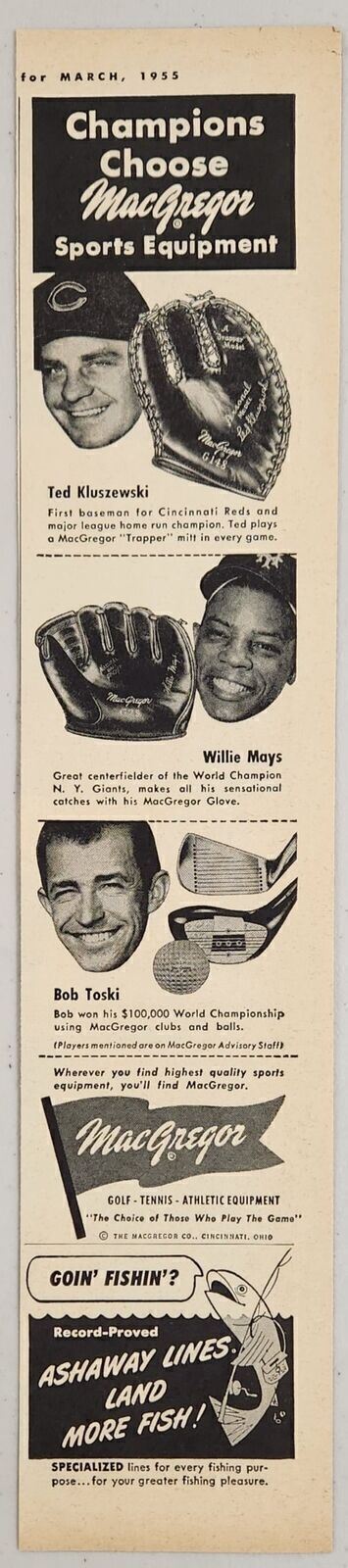Clubs Willie Mays,ted Kluszewski