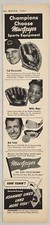 1955 Print Ad MacGregor Baseball Gloves & Golf Clubs Willie Mays,Ted Kluszewski
