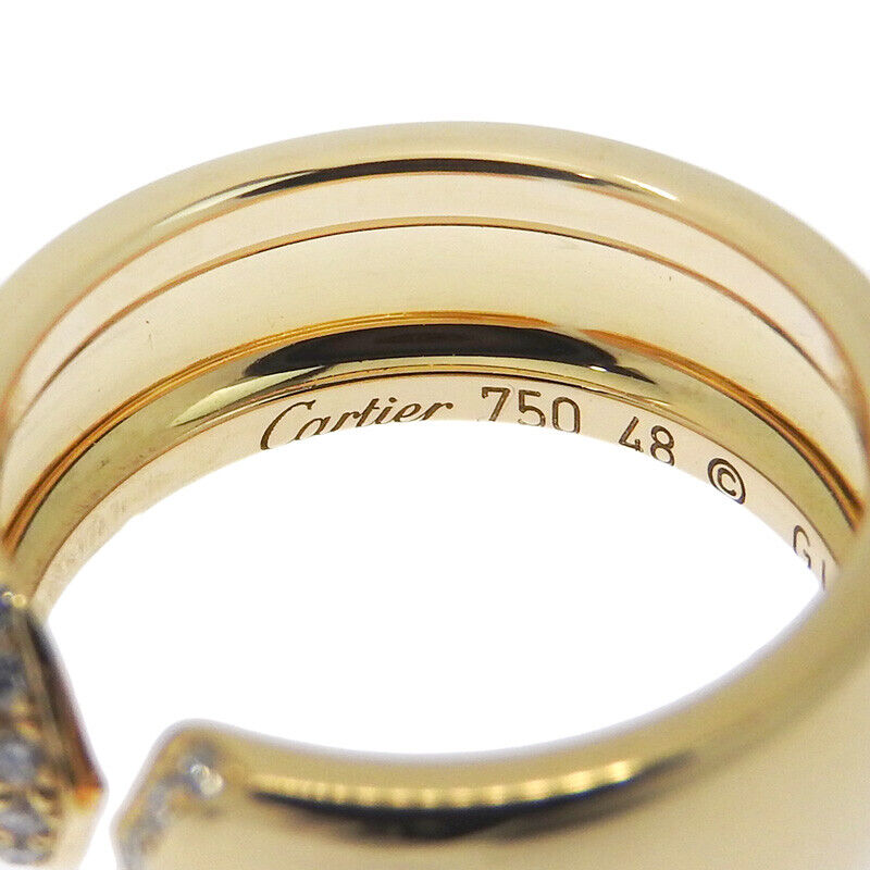 Cartier Absolute 2C Ring #48 US Size #4.25 Diamond 18K YG Cartier Absolute 2C Ring #48 US Size #4.25 Diamond 18K YG