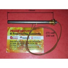 CANDELETTA STUFA PELLET RESISTENZA 130MM ADLER ZIBRO AMG RAVELLI CS THERMOS