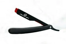 Rolda Barber Matte Razor Blade Holder Black Handle Razor Red Cartridge | Red