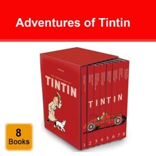 The Adventures of Tintin 8 Books Set Collection Box Set Hardback | Herge NEW