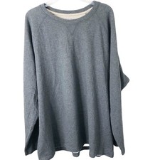 Eddie Bauer NWT Men's Double-Knit Raglan Pullover in Heather Charcoal Size XXL