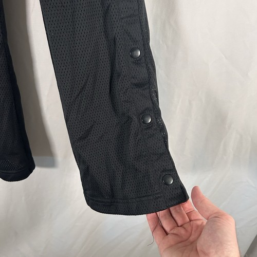 NIKE Joggers Girls Small Black Mesh Drawstring Pull On Pockets 3 Snap Flared - Picture 4 of 10