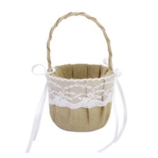 Blumenkorb Blumenkinder Blumenkörbchen Blumenmädche Streukörbche Leinen