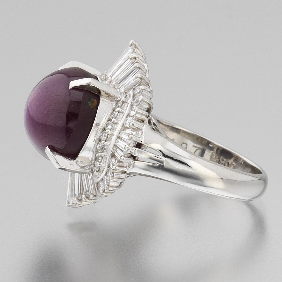 Natural Star Ruby and Diamond Ring - image 4