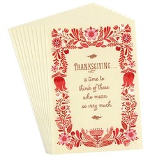 LOT OF 10 HALLMARK THANKSGIVING Greeting Cards  Envelopes, A Time To Think