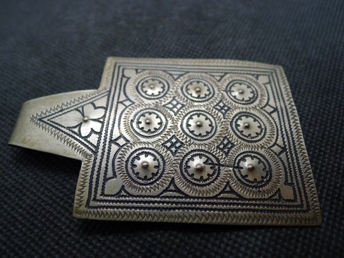 Pendentif Ancien Argent Niellé Bijou Maroc Antique Berber Silver Pendant Morocco - Imagen 3 de 4
