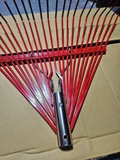 metal head  spring rake 24"