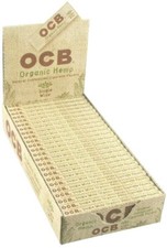 Papel de liar de cáñamo orgánico OCB de un solo ancho (24 folletos)