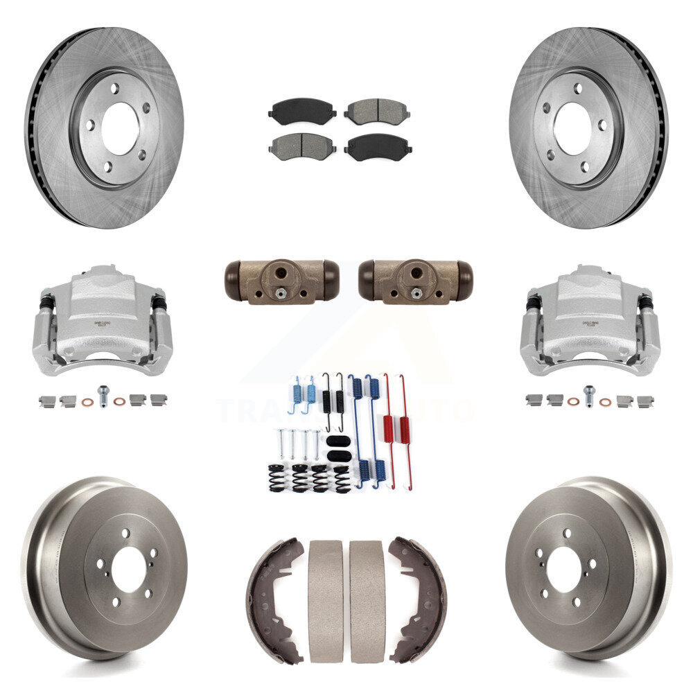 Semi-Metallic Disc Brake Caliper Rotor Drum Pad Shoe Cylinder Front Rear Kit