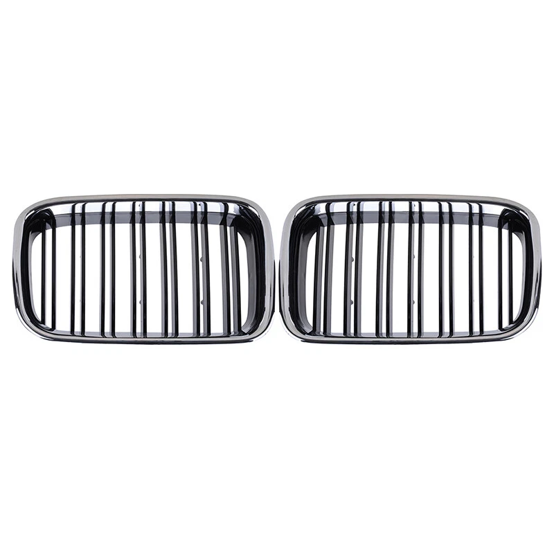 Parrilla delantera para riñón cromada negra brillante para BMW E36 318IS 325i M3 1992-1996 Foto 2 de 4