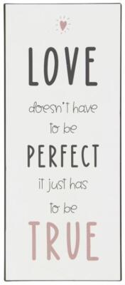 Metallschild 'Love doesn´t have to be perfect' 70018-00