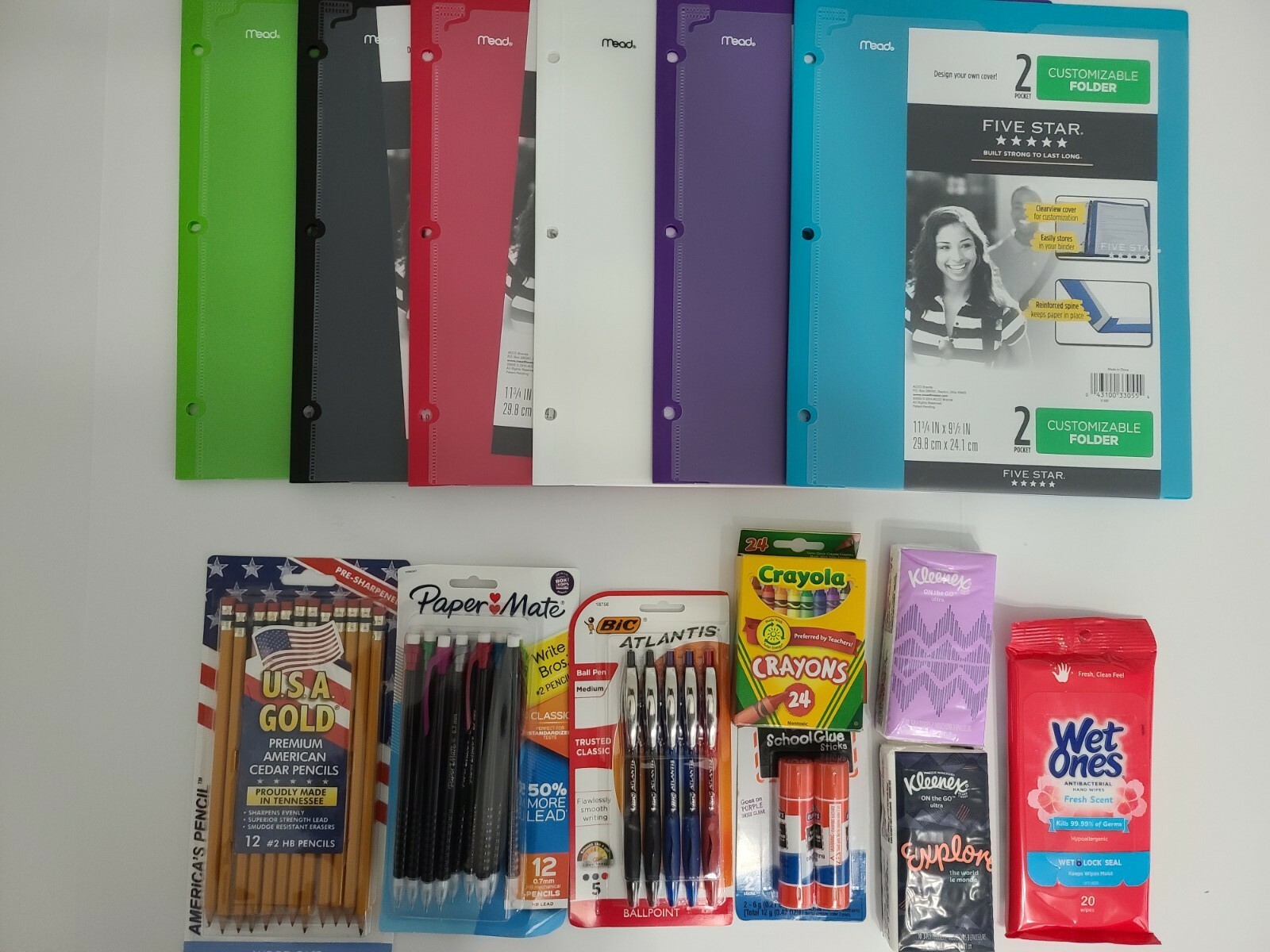 School Supply Bundle - Mead - Crayola - Bic - Paper Mate & M